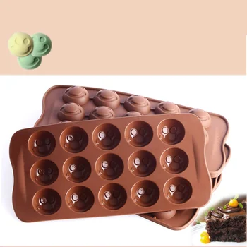 Aomily Simle Ansigt Chokolade Skimmel DIY Silikone 3D Håndlavet Slik Chokolade Fondant Køkken Mould Silikone Cookies Kage DIY-Skimmel 181791