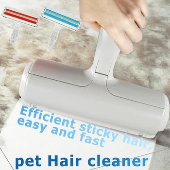 2-Vejs Pet Hair Remover Roller Hund Kat Pels Børste Møbler Base Genanvendelige Fnug Støv Sofa Tøj Kam Hjem Manual Værktøj