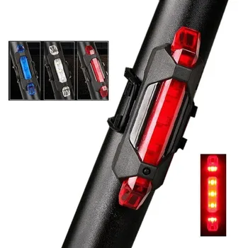 Lys cykel 5 LED USB-Genopladelige Cykel baglygte på Cykel Sikkerhed i Cykling alarm baglygte Mtb Cykel tilbehør tilbehør 182283