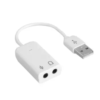 USB-lydkort Virtuel 7.1 3D Eksterne USB-Audio-Adapter, Hovedtelefon Micphone lydkort til Bærbar Notebook Competer 1823