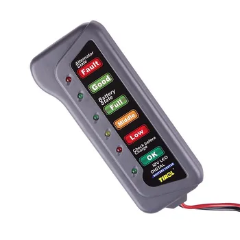 12V Digital med 6 LED-Lys-Skærm Batteri Testere Generator til Bilen Diagnostisk Værktøj Til Bil, Motorcykel kredsløb tester 182727