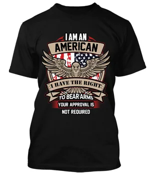 Jeg Er En Amerikaner, Jeg Har Ret Til At Bære Våben Ny Herre Shirt Liberale Republikanske Udskrivning T-Shirt