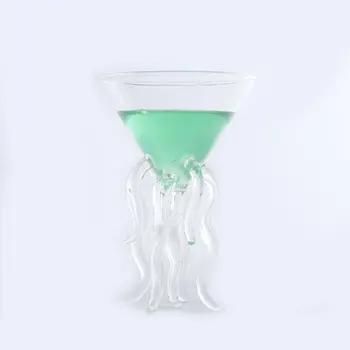 Octopus Cocktail Glas Gennemsigtige Vandmænd Glas Kop Juice Glas 35ED