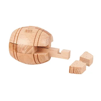 Simpel 3D-Vin Tønde, Træ-Puslespil Legetøj Kongming Lås tankespil Pædagogisk Legetøj for Børn, Voksne Model Kits