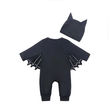 Baby Halloween Bat Kostumer Gave Baby Bat-Romper Efterår Og Vinter Dreng, Pige Tøj Med Lange Ærmer Børn Nyfødte Buksedragt Spædbarn Kostume 183674