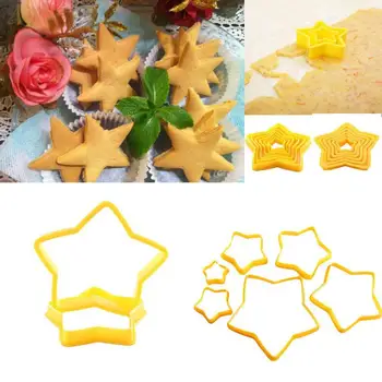 6stk/set Cookies Cutter Ramme Fondant Kiks, Kage Mould DIY-Stjernede Forme Jul Cookie Maker Kage Udsmykning Af 184039