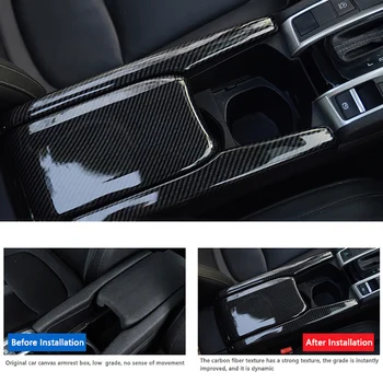 Reservedele til Honda Civic 10 2016-2020 Carbon Fiber Interiør Trim Eftermontering Central Kontrolpanel Klistermærker Dække 1846