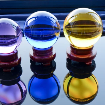 Factory Custom Krystal-Glas-Kugler, Perler Dekoration 150mm Sne Magiske Verden Pynt til Hjemmet Gennemsigtig Have bolde, Kugler
