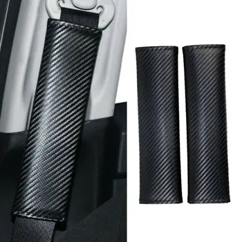 50LC 2stk Car-Styling Universal Sikkerhed sikkerhedsseler Cover Carbon Fiber Dekorativ Bil Shoulder Pad Ærme Beskyttelse Rem