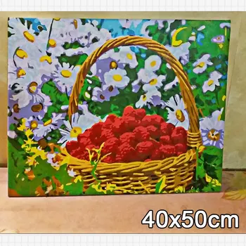 AZQSD 50x40cm Olie Maleri Fødevarer Moderne Farverige Billede DIY-Maleri Af Numre Frugt Akryl Hjem Indretning Stue Urammet 185134