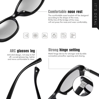 LIOUMO Mode Design Solbriller Kvinder 2021 Polariseret Fotokromisk Briller Kvindelige Kamæleon Goggle Anti-Blænding lunette de soleil 185277