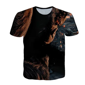Børn Tøj 3D Gorilla Børn Drenge t-shirt, Hård, Stærk Abe Print Til Piger Streetwear Design Casual Kort Ærme Toppe 185335