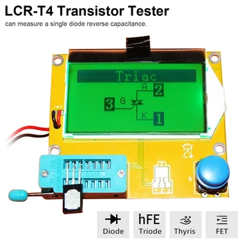 Diode Transistor Kapacitans ESR SCR Meter LCR-T4 Mega328 Digital Transistor Tester MOS / PNP / NPN LCR 12864 LCD-Skærm 185489