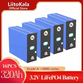 16PCS LiitoKala 3.2 V 310Ah 320Ah LiFePO4 batteri DIY 4S 12V 24V Motorcykel elbil Solar Inverter-batterier 185494