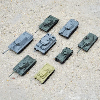 8stk/masse 1:144 4D Plast Samle Tank Kits World War II Model Puslespil at Samle Militære Sand Tabel Legetøj For Børn 185782