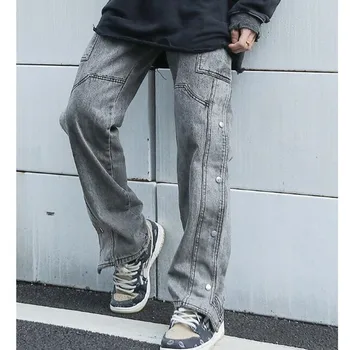 Nye Ankomst Jeans Mænds Fashion Brand Hiphop streetwear designer jeans mænd breasted jeans 185831