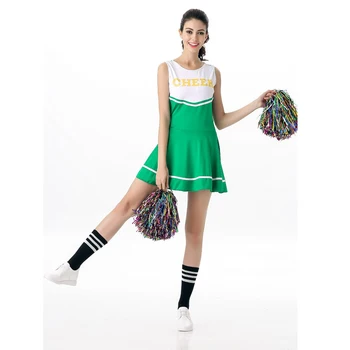 Sexet Pige på Skolen Outfits til Kvinder Damer Cheerleader Kostume Fancy Kjole Cheer Leader Uniform