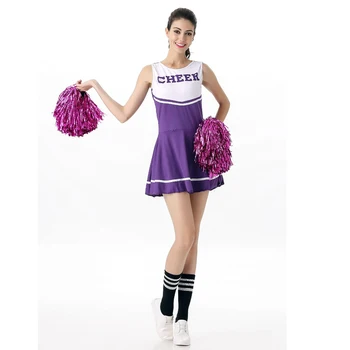 Sexet Pige på Skolen Outfits til Kvinder Damer Cheerleader Kostume Fancy Kjole Cheer Leader Uniform