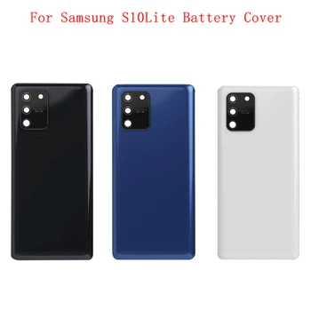 Batteri Cover bagpanel Boliger Tilbage Tilfældet For Samsung S10 Lite G770F Batteri Cover Frame Kamera Linse med Logo 186070