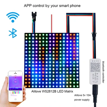 SP110E Bluetooth Controller Til WS2801 WS2812B SK6812 RGB RGBW Magiske Lys LED Pixel Strip IOS Android Smart Phone APP Control