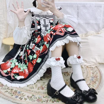 1 Par Lolita Sokker Japansk Pige Dejlig Kvinde Sokker Hjertet Bow Lace Midten Bomuld Prinsesse Sokker Sommer Søde Søde Pige Gave