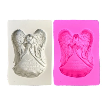 2021 Nye Angel Epoxy Harpiks, Silikone Formen Angel Relief Silikone Formen Angel Cake Decor Skimmel 187142
