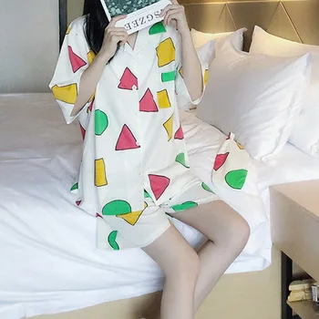 Neue baumwolle kurzarm shorts damen pyjamas sæt niedlichen tegnefilm Japanischen einfache kurze pyjamas frauen hause service