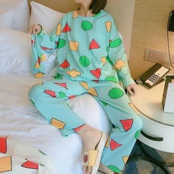 Neue baumwolle kurzarm shorts damen pyjamas sæt niedlichen tegnefilm Japanischen einfache kurze pyjamas frauen hause service