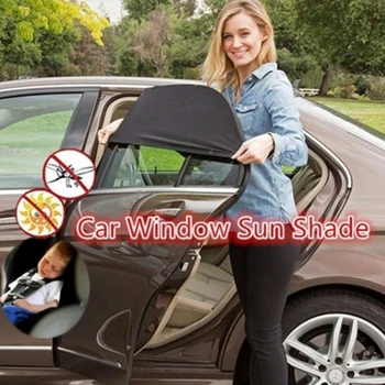 Bil gardin sort skærm beskyttelse af solen og termisk isolering siderude bil skygge bil gardin universal solbeskyttelse