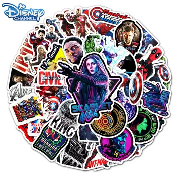Disney 10/52PCS Marvel Avengers Klistermærker Cool Vandtæt Animationsfilm Bærbar Guitar Bagage Skateboard, Graffiti Mærkat Kids Legetøj 188472
