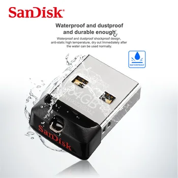 5PCS SanDisk 16GB USB-Flash-Drev 64GB USB 2.0 Cruzer Fit CZ33 Mini-Pen Drive 32GB Hukommelse Stick 4GB 8GB Pendrive gratis fragt 188599