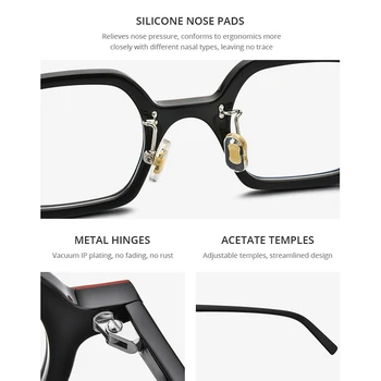 HEPIDEM Acetat Optiske Briller Kvinder 2021 Nye Vintage Firkantede Briller Ramme Mænd Nærsynethed Recept Briller Brillerne 9152 188906