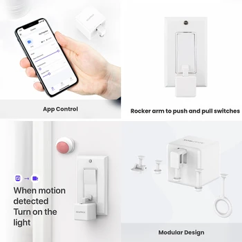Tuya Smart Bluetooth Fingerbot Skifte Bot-Knappen Pusher fjernbetjening controlSmart Liv App stemmestyring via Alexa, Google Assistent