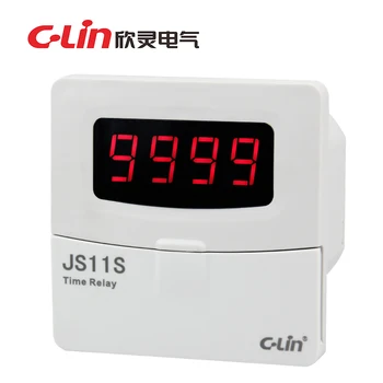 Nye og originale JS11S (DH11S) C-Lin Digital tid relæ DC24V AC220V AC380V (forsinkelse anvendelsesområde: 0.01 s~99990h er justerbar) 189914