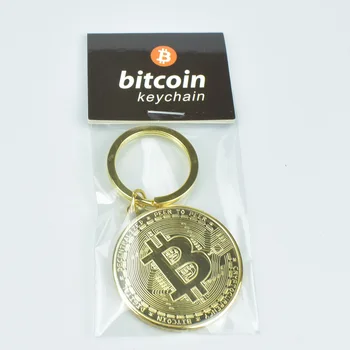 3 Farver Guld, Sølv, Kobber Bitcoin Nøglering Bitcoin Mønt Nøglering Collectible Mønt Fysisk Metal Mønt