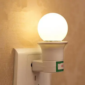 Wall Plug Type Lampe Holder Skruen Munden E27 Plast Sokkel Sokkel Lampe Stik Konverter Adapter Pære Socket Udvidelse