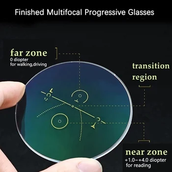 Uindfattede Progressiv Multifokal Læsning Briller til Mænd, Kvinder Anti Blue Ray dioptri Briller 150 250 350 Letvægts Titanium