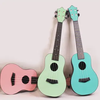 Begyndere Ukulele Fire Strengeinstrument Farverige Basswood Materiale Hjemmeundervisning Voksne Børn, Kreative Mini Guitar 2021 Ny 190600