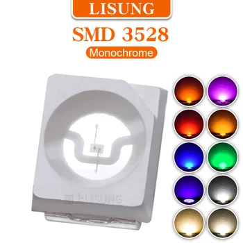 2000pcs/taske SMD 3528 SMD LED Emitting Diode Lampe Chip Lys Perler Varm Hvid Rød Grøn Blå Gul Orange Micro 3V SMT