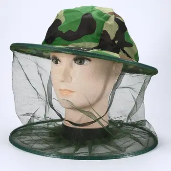 Pålidelig Myg Flyve Insekt, Bi Fiskeri Maske Ansigt Beskytte Hat Camouflage Biavl Anti-myg Bee Fejl Insekt Flyver Maske, Hætte, 192625