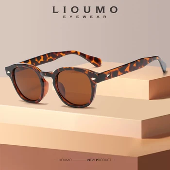 Mode Polariserede Solbriller Til Mænd 2021 Runde Kvinders Briller Nitte Brille Trendy Nuancer Leopard Farve lunettes de soleil 192732