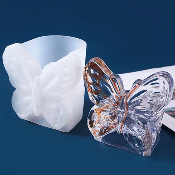 3D Sommerfugl Boks Spejl Silikone Formen for UV-Resin Epoxy Skimmel Kunst Forsyninger Uv-gaveæske Jar Smykker Værktøjer til Harpiks, hvilket Gør 193032