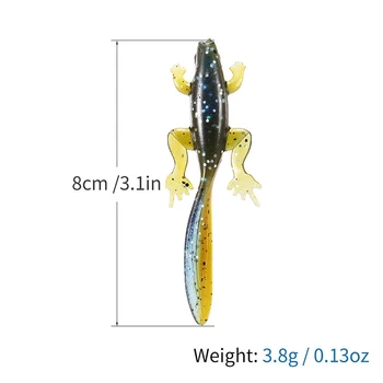 4stk/Masse Bløde Fiskeri Lokke 3,7 g / 8cm Frog Haletudse Bløde Agn Med Fishy Smag Efterligning Lokke Til Pesca 193763
