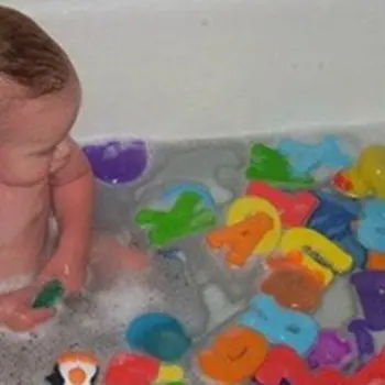 36pcs Baby Skum Bogstav Og Tal Stickers Vand Klistermærker Toy Børn Børn Flydende Badekar med Bruser Legetøj