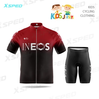Nye 2021 Børn Cykling kortærmet Trøje Sæt Børnetøj INEOS GRENADIER Dreng Sommer Cykel Uniform Ride Sweatshirt Kit