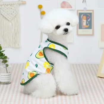 Mode 5 Mulige Farver Frugt Design Dejlig Tynd Hund Tøj til Små Hunde Sommeren Chihuahua Tshirt Pet Tøj Hund Forsyninger 195433