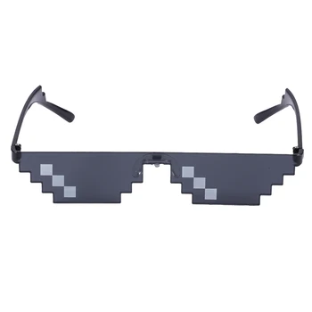 Mænd Kvinder 8 Bit-Kodning Pixel Mosaik Briller Solbriller Trendy Part Sjove Vintage UV400 Shades Brillerne Unisex Gave 195606