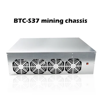 BTC-S37 Minedrift Chassis Combo Bundkort 8 GPU Bitcoin Crypto Ethereum Lavt Strømforbrug Grafikkort med 4 Fans 8GB RAM mSATA SSD 19769
