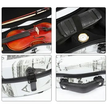 Ping 4/4 Violin carbon fiber trekant Max trekant Max Violin Kasse Violin Trekant Tilfældet med Hygrometer