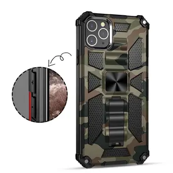 Funda Case til iPhone 12 Pro Max 12 Mini XS Antal XR 7 8 Plus Camouflage Rustning Coque Stødsikkert ProtectivePhone Tilfælde Dække Capa 20328